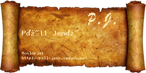 Páll Jenő névjegykártya