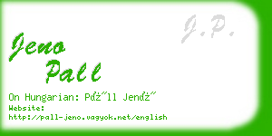 jeno pall business card